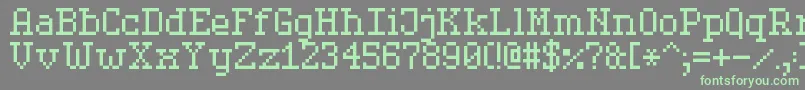 Шрифт SerifPixel7 – зелёные шрифты на сером фоне