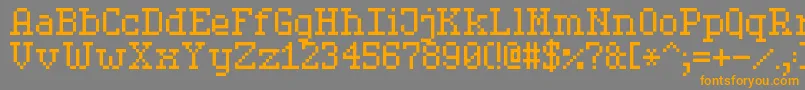 SerifPixel7 Font – Orange Fonts on Gray Background