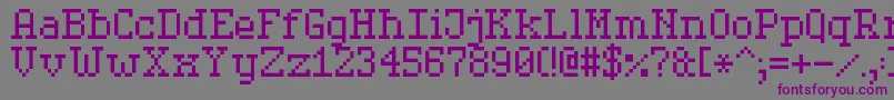 Шрифт SerifPixel7 – фиолетовые шрифты на сером фоне