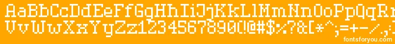 SerifPixel7 Font – White Fonts on Orange Background