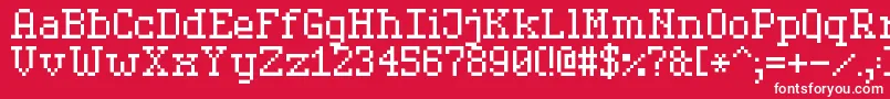 SerifPixel7 Font – White Fonts on Red Background