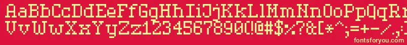 fuente SerifPixel7 – Fuentes Amarillas Sobre Fondo Rojo