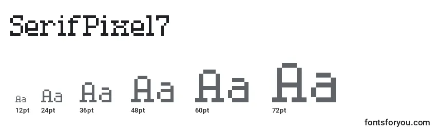 Размеры шрифта SerifPixel7