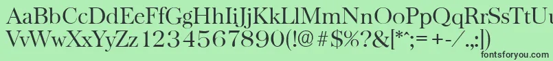 BaskervilleserialLightRegular Font – Black Fonts on Green Background