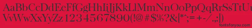 BaskervilleserialLightRegular Font – Black Fonts on Red Background