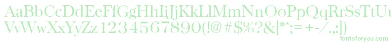 BaskervilleserialLightRegular Font – Green Fonts on White Background