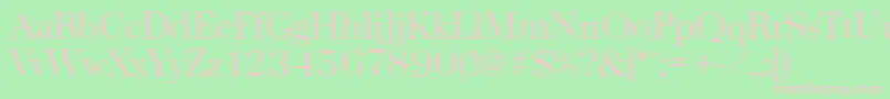 BaskervilleserialLightRegular Font – Pink Fonts on Green Background