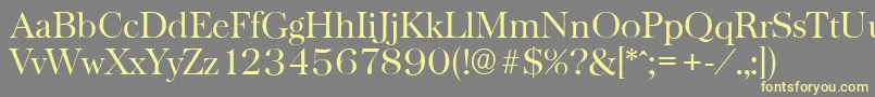 BaskervilleserialLightRegular Font – Yellow Fonts on Gray Background