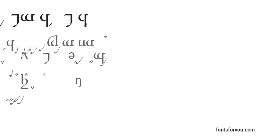 Schriftart TengwarQuenyaA – Alphabet, Zahlen, spezielle Symbole
