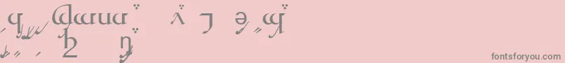 TengwarQuenyaA Font – Gray Fonts on Pink Background