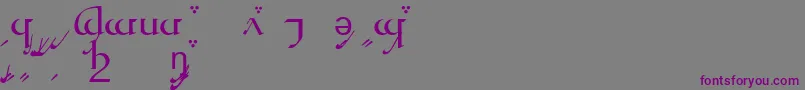 TengwarQuenyaA Font – Purple Fonts on Gray Background