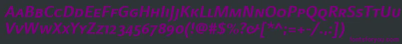 fuente LinotypefinneganscBolditalic – Fuentes Moradas Sobre Fondo Negro
