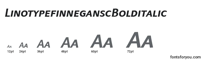 LinotypefinneganscBolditalic Font Sizes