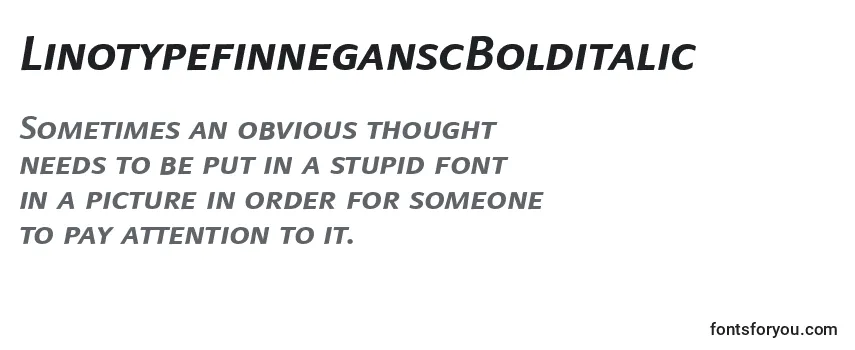 LinotypefinneganscBolditalic Font