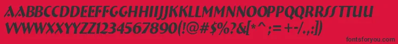 ABremennrItalic Font – Black Fonts on Red Background