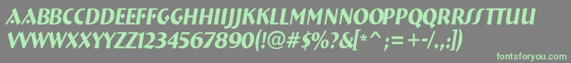 ABremennrItalic Font – Green Fonts on Gray Background
