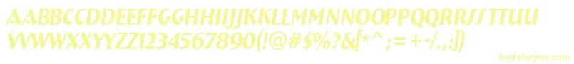 ABremennrItalic Font – Yellow Fonts on White Background