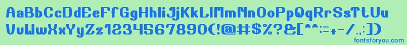 Chalk Font – Blue Fonts on Green Background