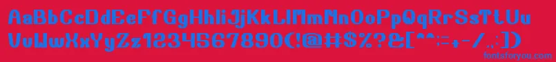 Chalk Font – Blue Fonts on Red Background