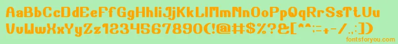Шрифт Chalk – оранжевые шрифты на зелёном фоне