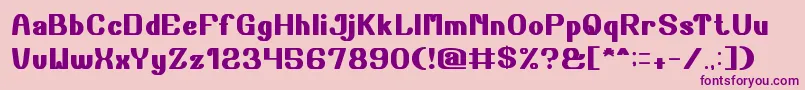 Chalk Font – Purple Fonts on Pink Background