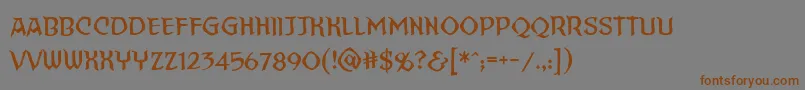 Straighttohell Font – Brown Fonts on Gray Background