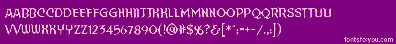 Straighttohell Font – Pink Fonts on Purple Background