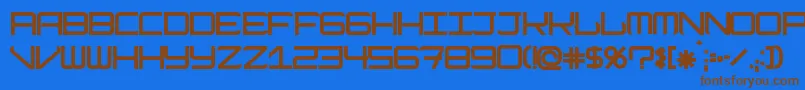 ModernismBold Font – Brown Fonts on Blue Background