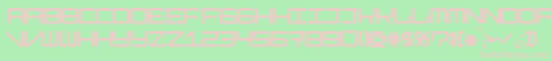ModernismBold-fontti – vaaleanpunaiset fontit vihreällä taustalla
