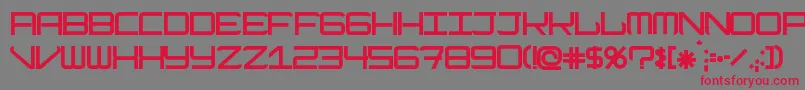 ModernismBold Font – Red Fonts on Gray Background