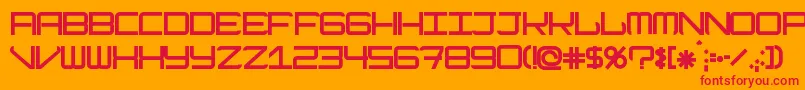 ModernismBold Font – Red Fonts on Orange Background