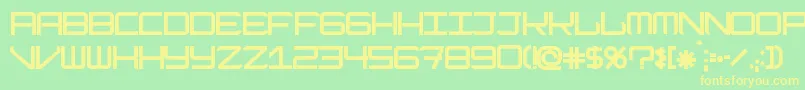 ModernismBold Font – Yellow Fonts on Green Background
