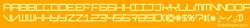 ModernismBold Font – Yellow Fonts on Orange Background