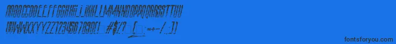 フォントAmazs.T.A.L.K.E.R.Italic – 黒い文字の青い背景