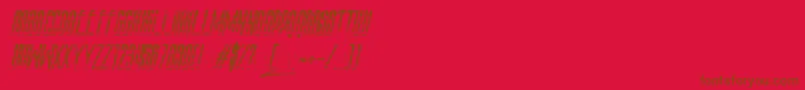 Czcionka Amazs.T.A.L.K.E.R.Italic – brązowe czcionki na czerwonym tle