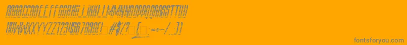 Czcionka Amazs.T.A.L.K.E.R.Italic – szare czcionki na pomarańczowym tle