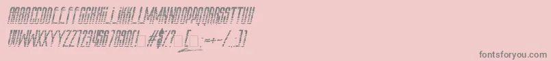 Amazs.T.A.L.K.E.R.Italic Font – Gray Fonts on Pink Background