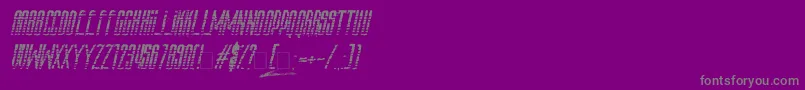 Amazs.T.A.L.K.E.R.Italic Font – Gray Fonts on Purple Background