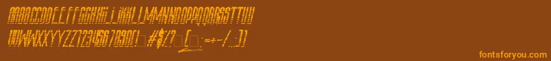 Czcionka Amazs.T.A.L.K.E.R.Italic – pomarańczowe czcionki na brązowym tle