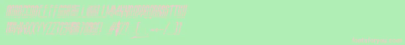 フォントAmazs.T.A.L.K.E.R.Italic – 緑の背景にピンクのフォント