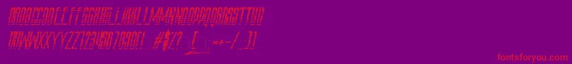 Amazs.T.A.L.K.E.R.Italic Font – Red Fonts on Purple Background
