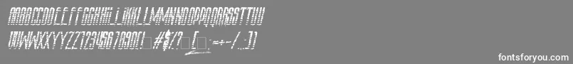 フォントAmazs.T.A.L.K.E.R.Italic – 灰色の背景に白い文字