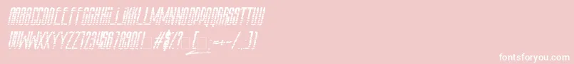 Amazs.T.A.L.K.E.R.Italic-fontti – valkoiset fontit vaaleanpunaisella taustalla
