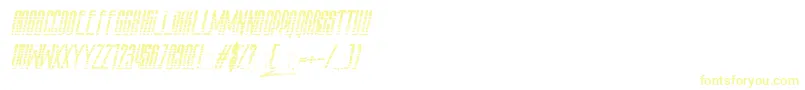 Amazs.T.A.L.K.E.R.Italic Font – Yellow Fonts on White Background