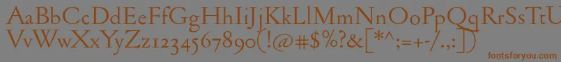 Jannonantosf Font – Brown Fonts on Gray Background