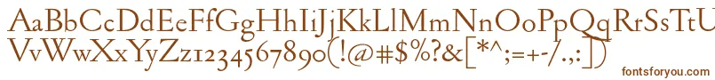 Jannonantosf Font – Brown Fonts on White Background