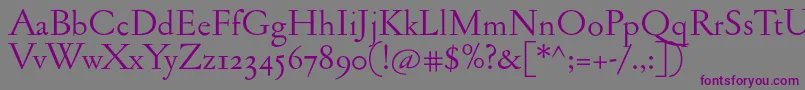 Jannonantosf Font – Purple Fonts on Gray Background