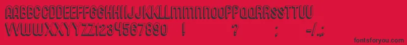 Messages Font – Black Fonts on Red Background