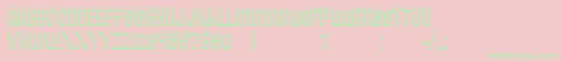 フォントMessages – ピンクの背景に緑の文字