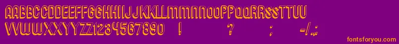 Messages Font – Orange Fonts on Purple Background